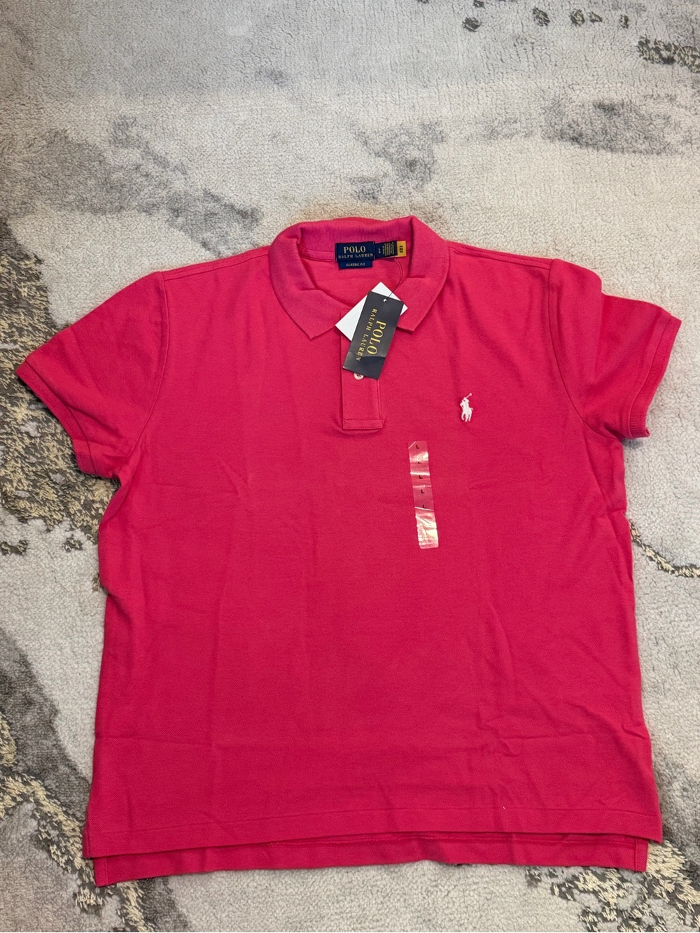 Ralph Lauren Women’s Hot Pink Polo Shirt with Embroidered Pony Sz L - Picture 2 of 3